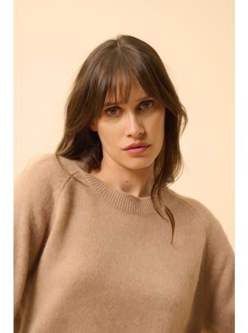 Just Cashmere Kaszmirowy sweter "Kona" w kolorze karmelowym