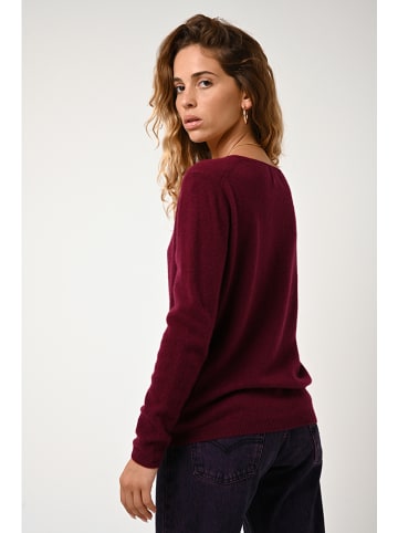 AUTHENTIC CASHMERE Kasjmieren trui "Lanfon" bordeaux