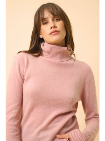 Just Cashmere Kaschmir-Rollkragenpullover "Lexie" in Rosa