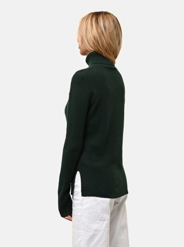 Just Cashmere Kaszmirowy sweter "Lexie" w kolorze ciemnozielonym