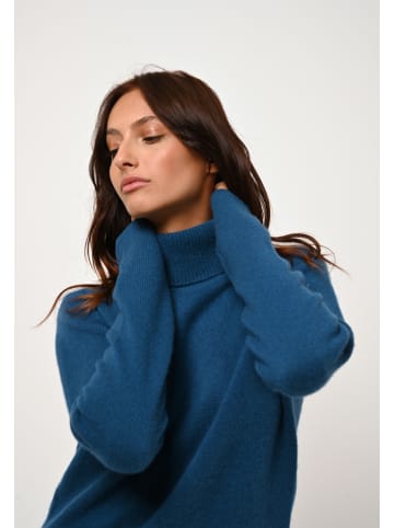AUTHENTIC CASHMERE Kasjmieren coltrui "Linda" blauw
