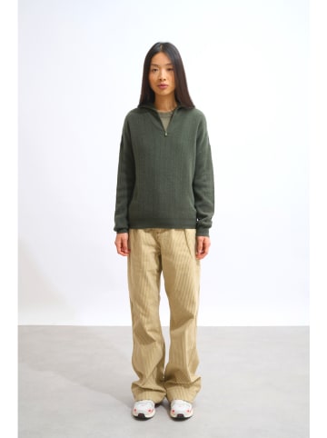 AUTHENTIC CASHMERE Kaszmirowy sweter w kolorze ciemnozielonym