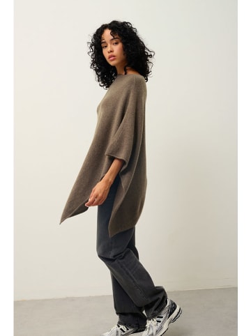 AUTHENTIC CASHMERE Kasjmieren poncho bruin