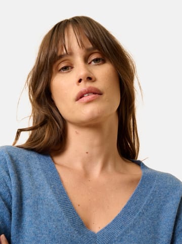 Just Cashmere Kasjmieren trui "Nora" blauw