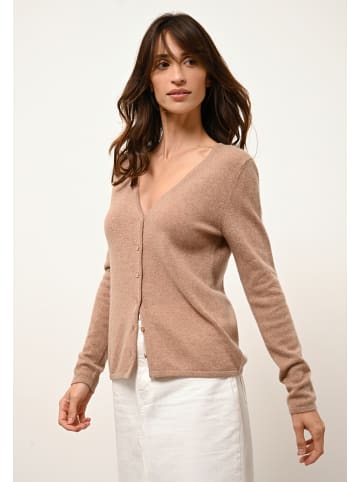 Just Cashmere Kaszmirowy kardigan "Norma" w kolorze karmelowym