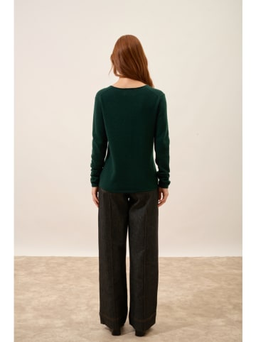 Just Cashmere Kaschmir-Cardigan "Norma" in Dunkelgrün