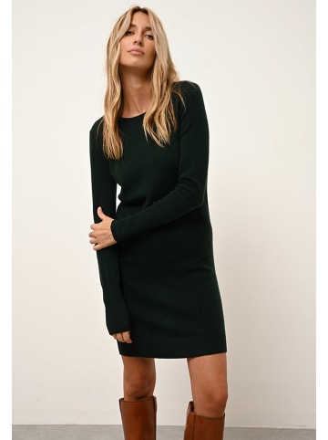 Just Cashmere Kaszmirowa sukienka "Susan" w kolorze ciemnozielonym