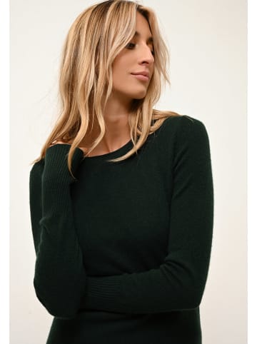 Just Cashmere Kaszmirowa sukienka "Susan" w kolorze ciemnozielonym