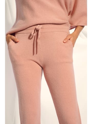 Just Cashmere Kasjmieren broek "Wendy" lichtoze