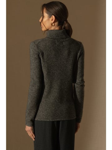 Perfect Cashmere Kasjmieren coltrui "Willow" zwart/wit