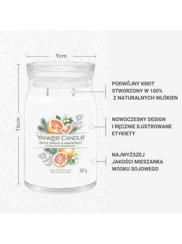 Yankee Candle Świeca zapachowa "White Spruce & Grapefruit" - 567 g