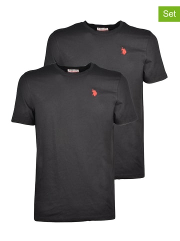 U.S. Polo Assn. 2er-Set: Shirts in Schwarz