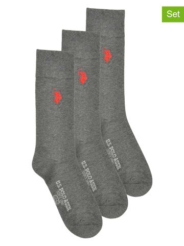 U.S. Polo Assn. 3er-Set: Socken in Grau