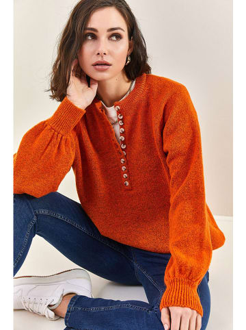 Bianco Lucci Sweter w kolorze pomarańczowym