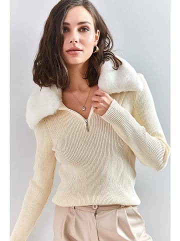 Bianco Lucci Pullover in Creme