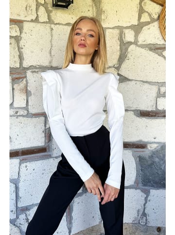 Trend Alaçatı Stili Longsleeve in Weiß