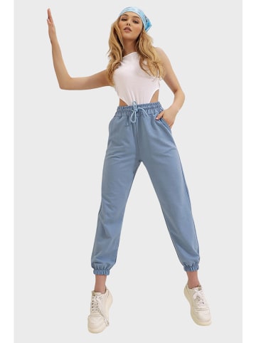 Trend Alaçatı Stili Sweathose in Hellblau