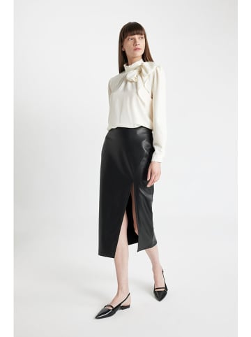 DeFacto Spódnica w kolorze czarnym ze skóry syntetycznej