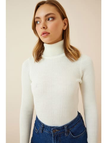 Happiness Istanbul Rollkragenpullover in Weiß