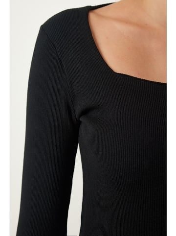 Happiness Istanbul 2er-Set: Longsleeves in Schwarz/ Weiß