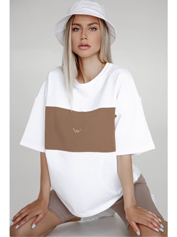 MADMEXT Shirt wit/lichtbruin