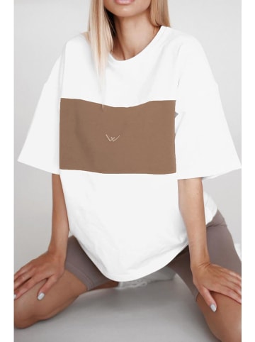 MADMEXT Shirt wit/lichtbruin