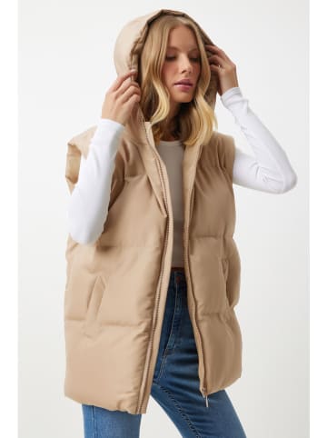 Happiness Istanbul Steppweste in Beige