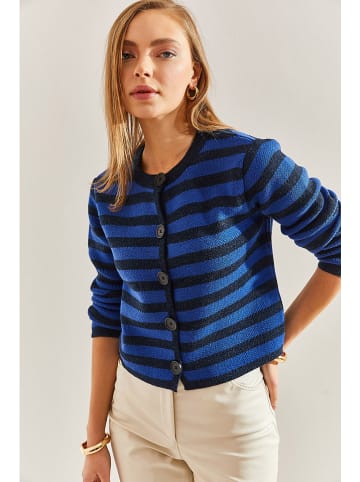 Bianco Lucci Cardigan in Dunkelblau/ Blau