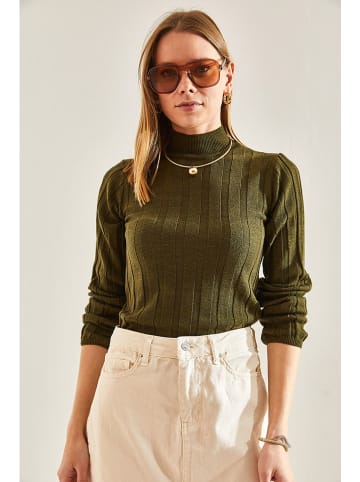 Bianco Lucci Pullover in Khaki