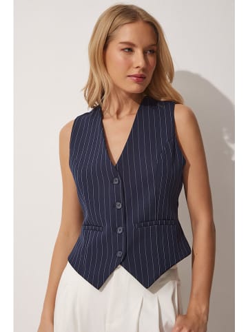 Happiness Istanbul Kamizelka garniturowa w kolorze granatowym