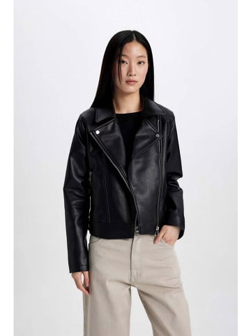 DeFacto Kunstleren jas zwart