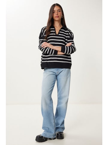 Happiness Istanbul Trui crème/zwart