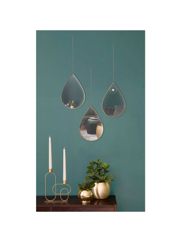 THE HOME DECO FACTORY 3-delige set: spiegels goudkleurig goudkleurig - (B)19 x (H)27 cm