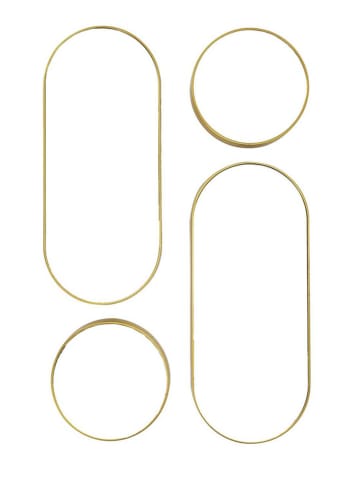 THE HOME DECO FACTORY 4er-Set: Spiegel in Gold in Gold