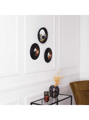 The Concept Factory 3er-Set: Spiegel in Schwarz - Ø 25,5 cm