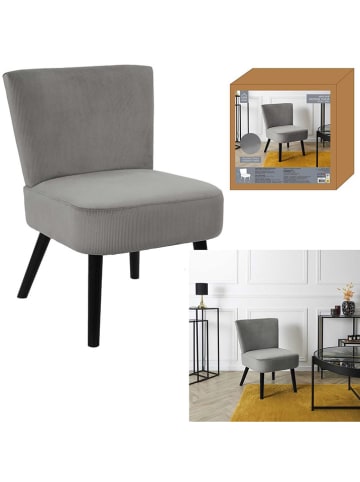 HYGGE Fauteuil "Giulia" grijs - (B)55 x (H)76 x (D)63 cm