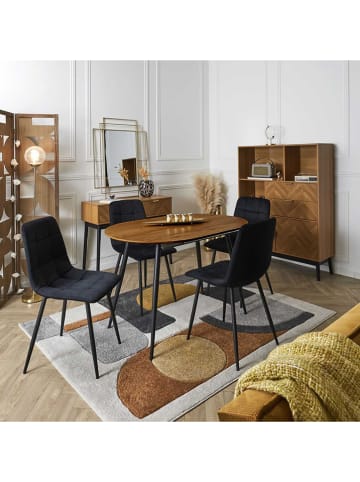 Rétro Chic Esszimmerstuhl ''Mateo'' in Schwarz - (B)45 x (H)88 x (T)52 cm