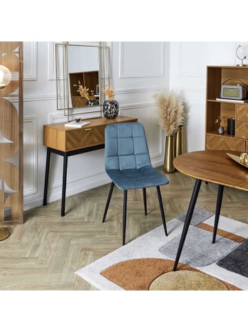 Rétro Chic Esszimmerstuhl ''Mateo'' in Blau - (B)45 x (H)88 x (T)52 cm