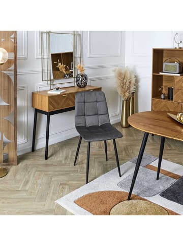 Rétro Chic Esszimmerstuhl ''Mateo'' in Grau - (B)45 x (H)88 x (T)52 cm