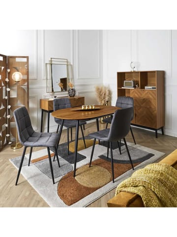 Rétro Chic Esszimmerstuhl ''Mateo'' in Grau - (B)45 x (H)88 x (T)52 cm