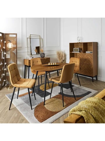 Rétro Chic Eetkamerstoel "Mateo" geel - (B)45 x (H)88 x (D)52 cm