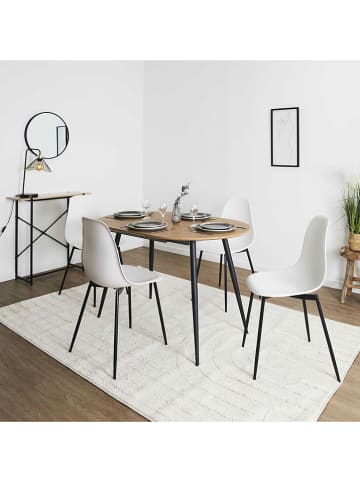 THE HOME DECO FACTORY Eetkamerstoel wit - (B)50,7 x (H)84,8 x (D)45,5 cm