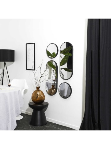 Rétro Chic 4er-Set: Wandspiegel "Versa" in Schwarz