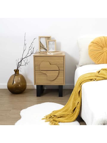 Rétro Chic Nachtkastje "Calypso" lichtbruin - (B)40 x (H)55 x (D)35 cm