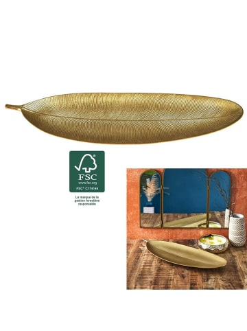 Ethnical Life Deco schaal goudkleurig - (L)59,5 x (B)22 cm