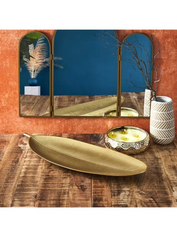 Ethnical Life Deco schaal goudkleurig - (L)59,5 x (B)22 cm