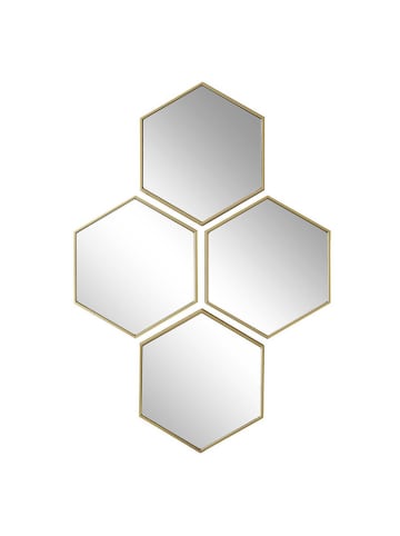 THE HOME DECO FACTORY 4-delige set: spiegels goudkleurig - (B)23 x (H)20 cm