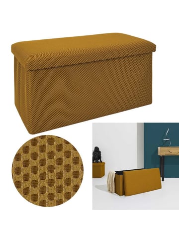 Rétro Chic Zitkist "Atome" okergeel - (B)77 x (H)38 x (D)38 cm