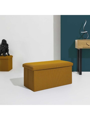 Rétro Chic Zitkist "Atome" okergeel - (B)77 x (H)38 x (D)38 cm