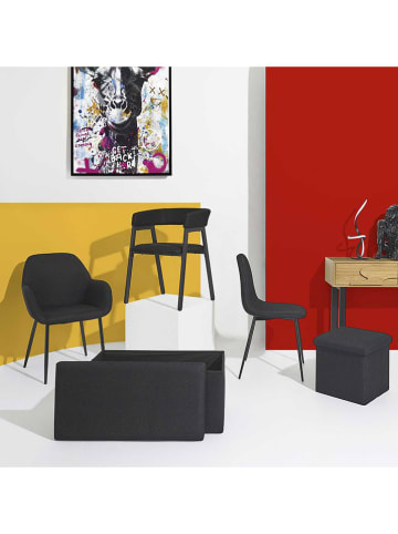 Rétro Chic 4er-Set: Stühle ''Atome'' in Schwarz - (B)44 x (H)86 x (T)54 cm